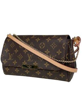 Louis Vuitton Favorite MM 2-Way Shoulder Bag Monogram Brown